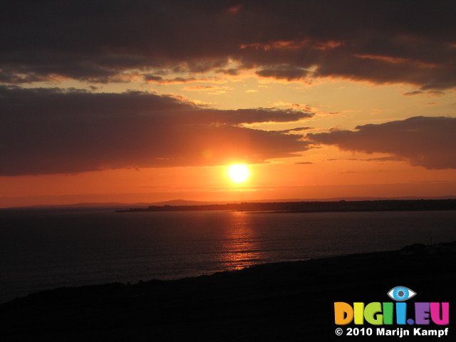 SX14069 Sunset over Porthcawl from Ogmore by Sea